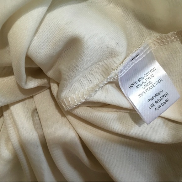 Freshman 1960 Womens Ivory Knit Crochet Drawstring Waist Dress Size Xs New - Picture 5 of 6